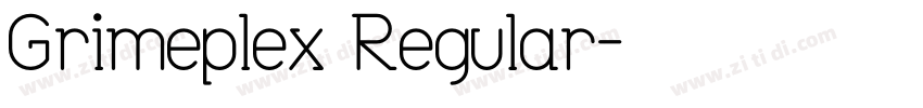 Grimeplex Regular字体转换